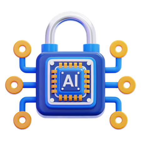 Segurança de IA  3D Icon