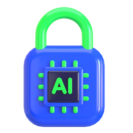 Segurança de IA  3D Icon