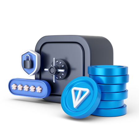 Segurança de moeda de tonelada  3D Icon