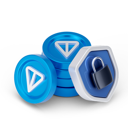 Segurança de moeda de tonelada  3D Icon