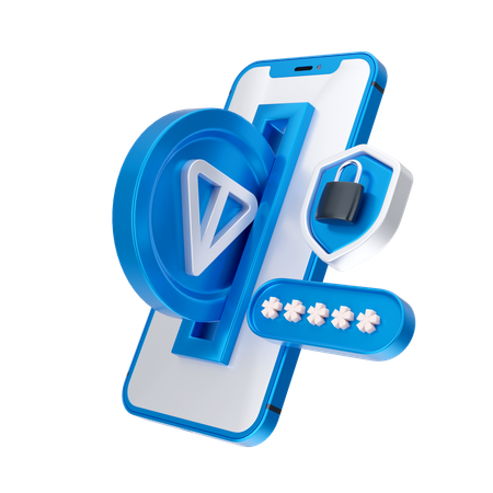 Segurança de moeda de tonelada online  3D Icon