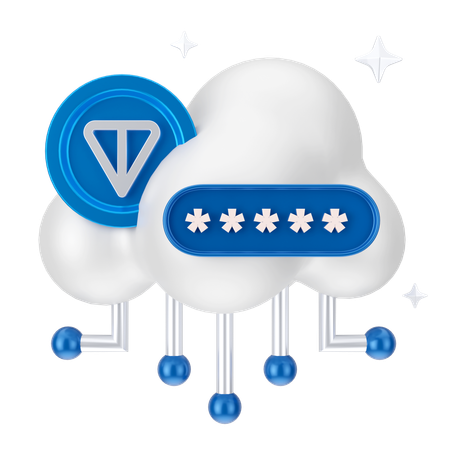 Segurança de nuvem de dinheiro  3D Icon