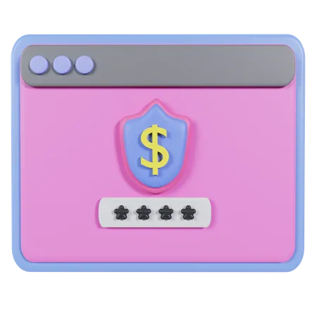 Segurança de pagamento  3D Icon