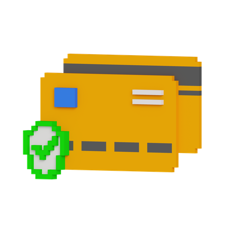 Segurança de pagamento com cartão de crédito  3D Icon