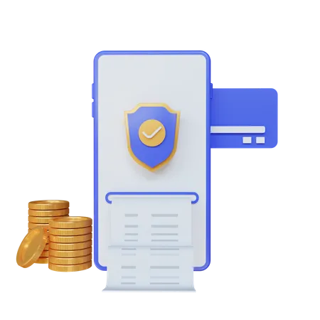 Segurança de pagamento on-line  3D Icon