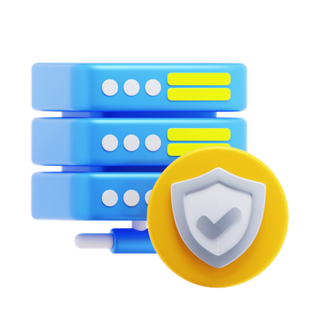 Segurança de banco de dados  3D Icon