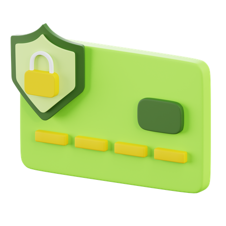 Segurança do cartão de crédito  Ícone 3D