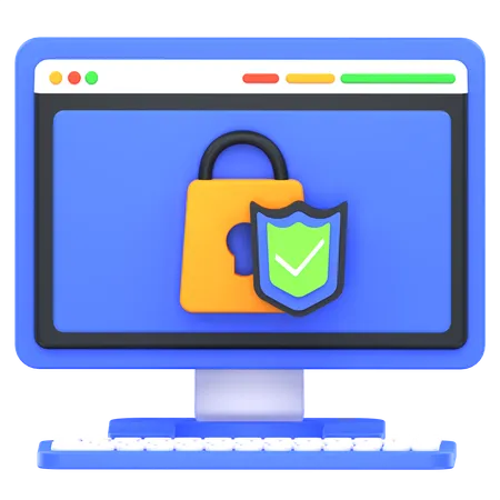 Segurança Informática  3D Icon