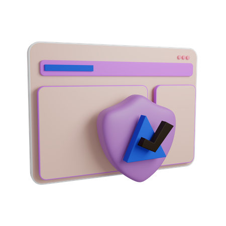 Segurança do site  3D Icon