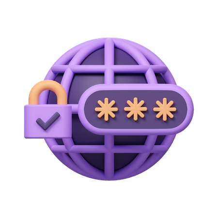 Segurança do site  3D Icon