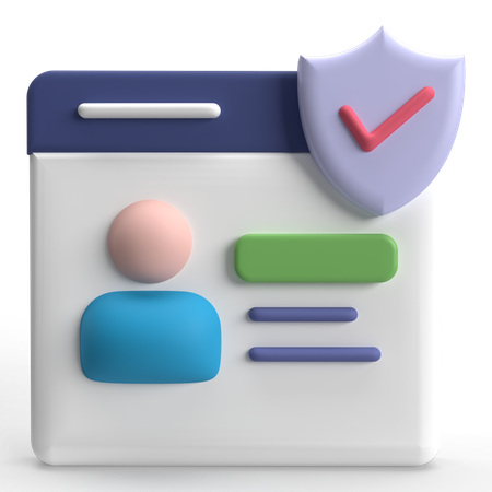 Segurança do usuário  3D Icon