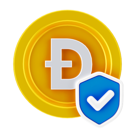 Segurança dogecoin  3D Icon