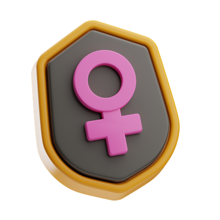 Segurança da mulher  3D Icon