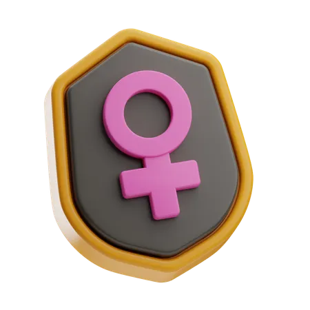 Segurança da mulher  3D Icon