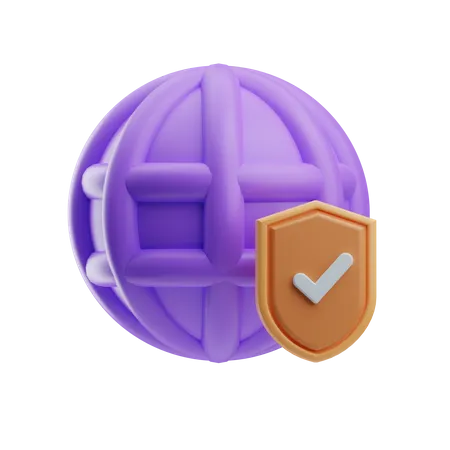 Segurança mundial  3D Icon