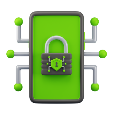 Segurança para celulares  3D Icon