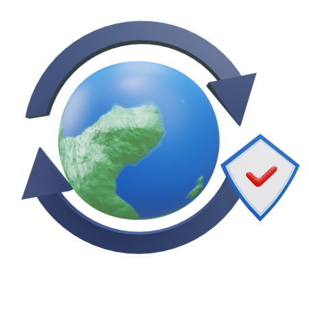 Segurança mundial  3D Icon