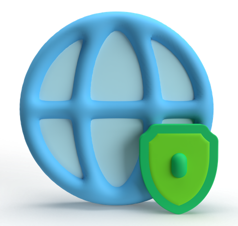 Segurança mundial  3D Icon