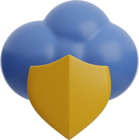 Segurança na nuvem  3D Icon