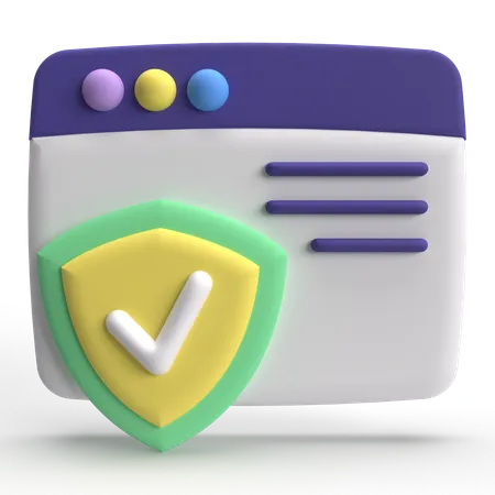 Segurança na web  3D Icon