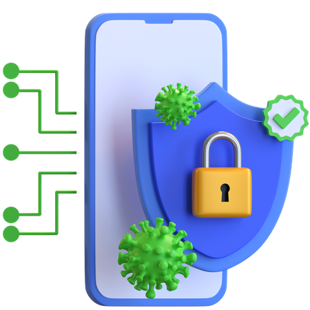 Segurança para celulares  3D Icon