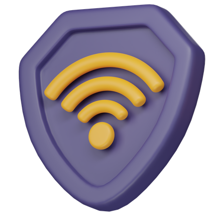 Segurança wi-fi  3D Icon