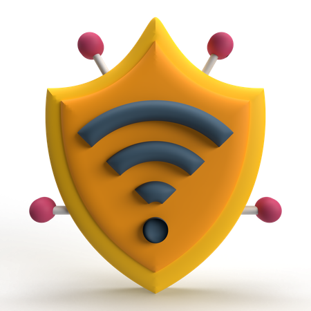 Segurança wi-fi  3D Icon