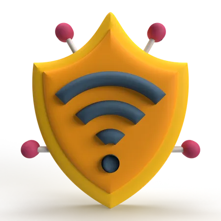 Segurança wi-fi  3D Icon