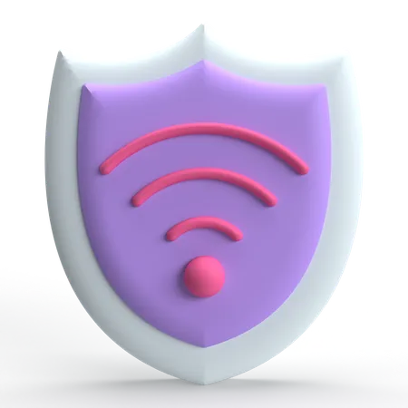 Segurança wi-fi  3D Icon