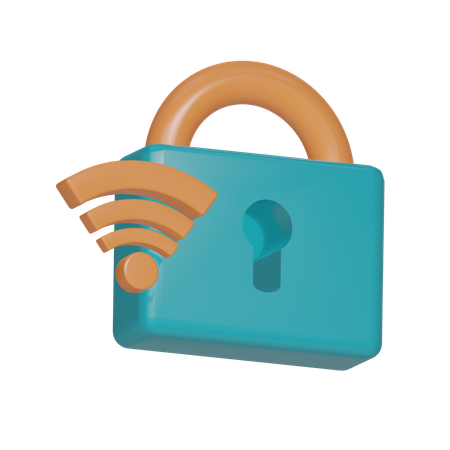 Segurança wi-fi  3D Icon