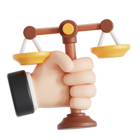 Segurando a justiça  3D Icon