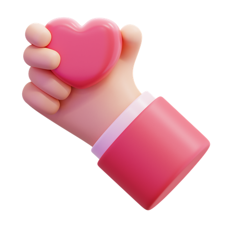 Segurando coração  3D Icon