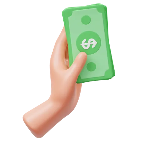 Segurando dinheiro gesto com a mão  3D Icon
