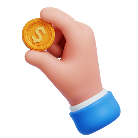 Segurando dólar  3D Icon