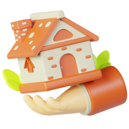 Segurando em casa  3D Icon