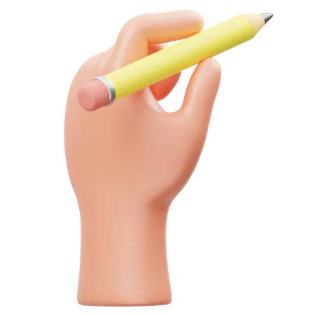 Segurando o gesto com a mão do lápis  3D Icon