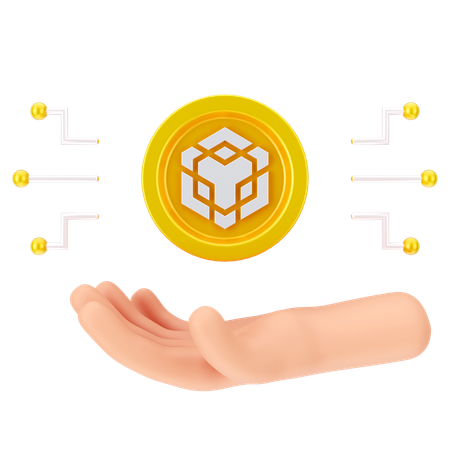 Segurando moeda binance  3D Icon