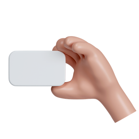 Mão segurando um cartão vazio  3D Icon