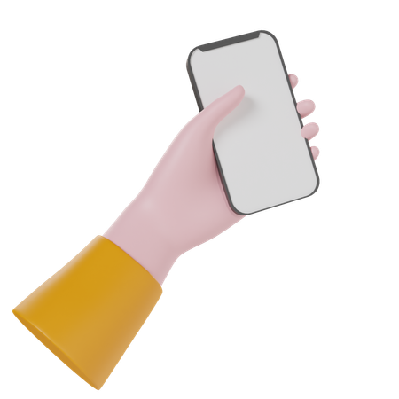 Segurando o celular  3D Icon