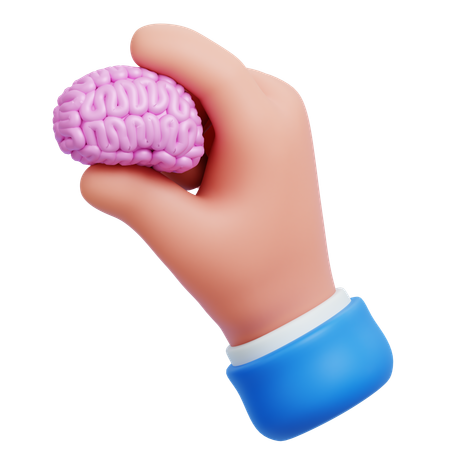 Segurando o cérebro  3D Icon