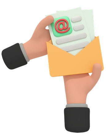 Segurando o envelope  3D Icon