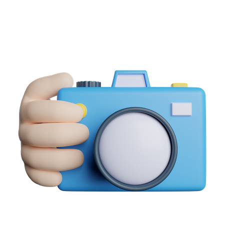 Segurando o gesto da mão da câmera  3D Icon