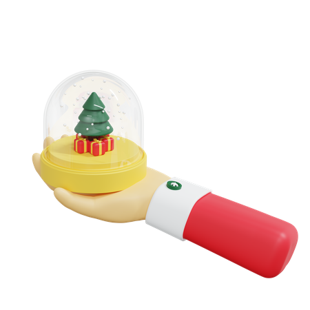 Segurando o globo de neve  3D Icon