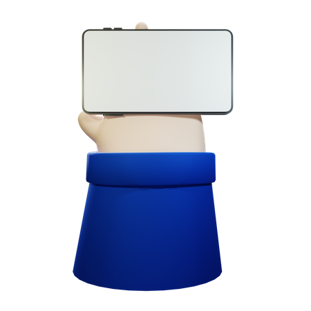Segurando o smartphone horizontalmente  3D Icon