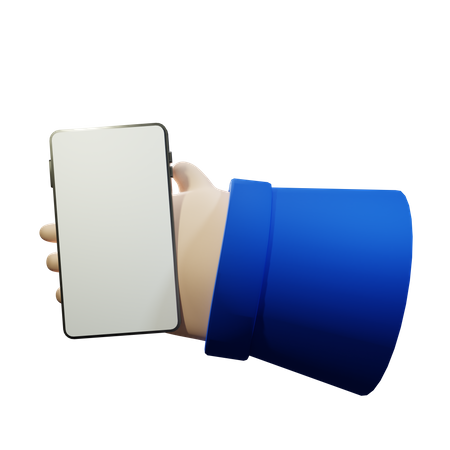 Segurando o smartphone na mão  3D Icon