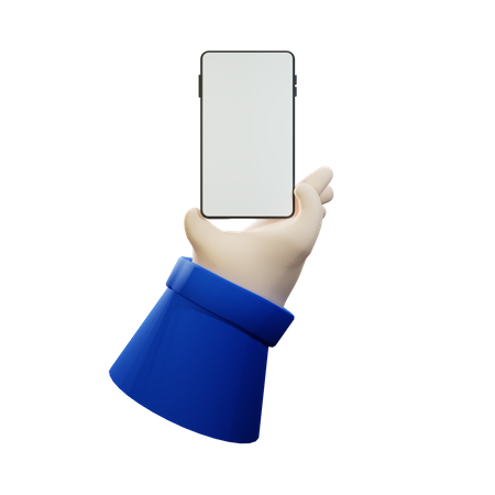 Segurando o telefone na mão verticalmente  3D Icon