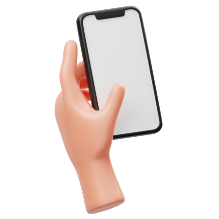Segurando o gesto com a mão do telefone  3D Icon
