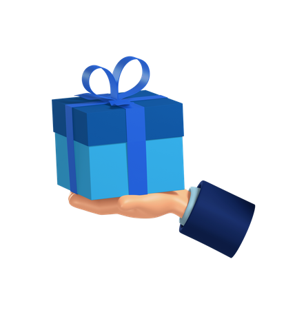 Segurando uma caixa de presente  3D Icon