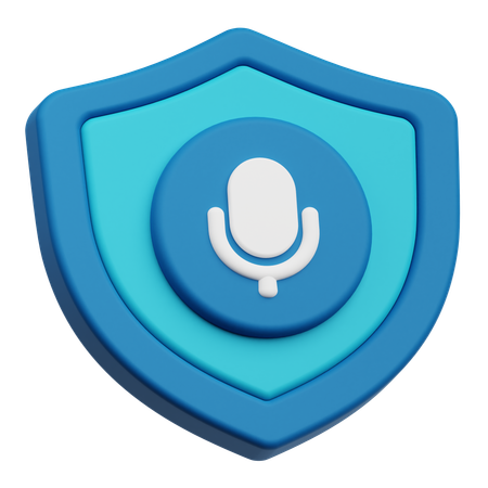 Seguridad de audio  3D Icon