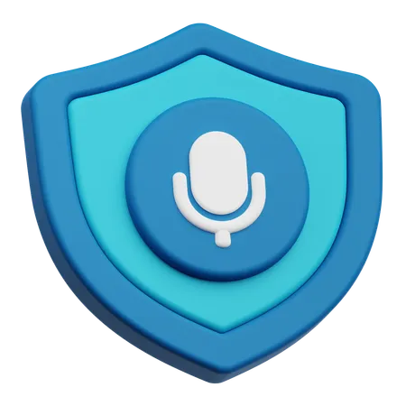 Seguridad de audio  3D Icon